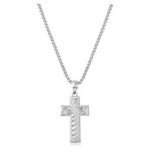 NEW MONTANA SILVERSMITHS women's timeless devotion cross necklace in silver